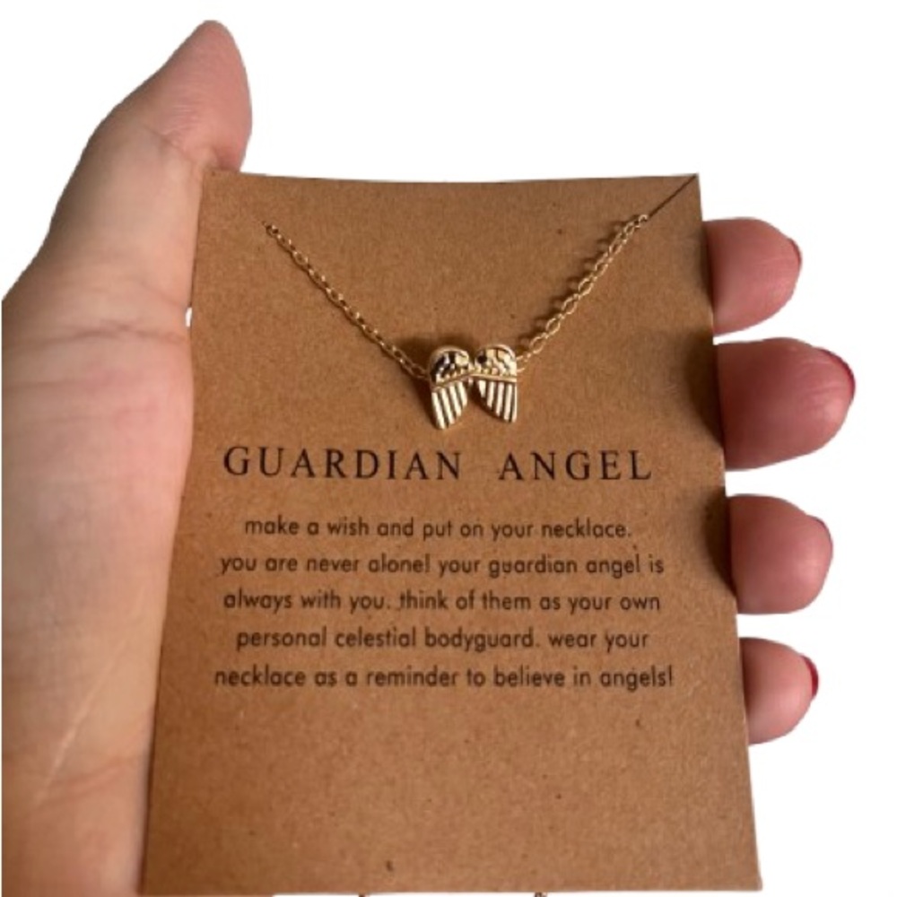 Guardian Angel Gold Wing Necklace